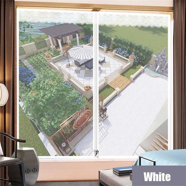 Summer Mosquito Screens Net Self-adhesive Window Screen Door Curtain Velcro Removable Household Decorative Curtain Zipper Opening