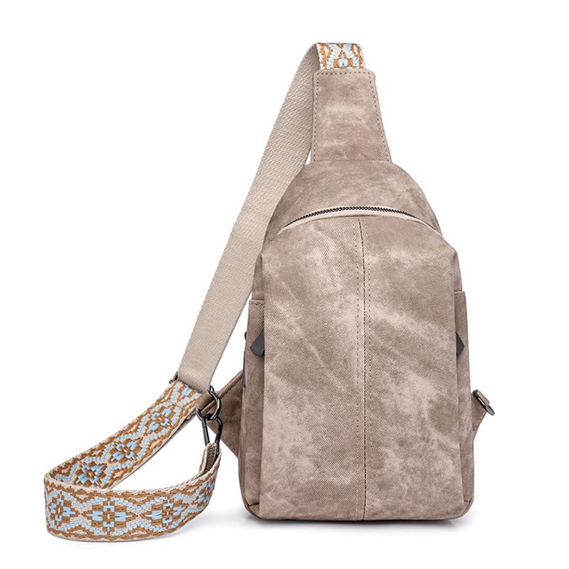 Mobile Phone Fanny Pack Trendy Brand Women's Breast Bag Japanese Simple and Lightweight Shoulder Small Backpack Women's Leisure Sports Messenger