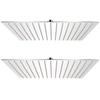 VidaXL Drenching Shower Head 2 Pcs Stainless Steel 40x40 Cm
