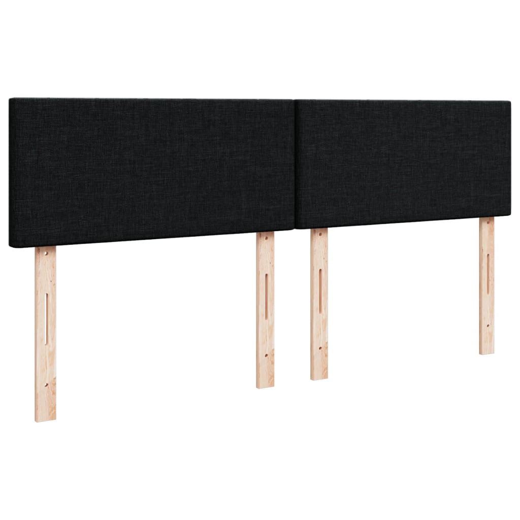 Box Spring Bed with Mattress Black 180 x 200 cm Fabric