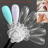Gel Polish Stand Manicure Nail Glue Practice Tool Nail Palette Magnetic False Nail Tip Display Board Clear Natural Color Card