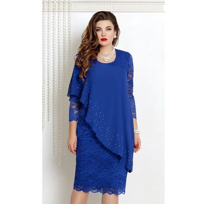 Большой размер однотонное кружевное сращивание элегантное с рукавом семь четвертей облегающее вечернее платье юбка женская одежда