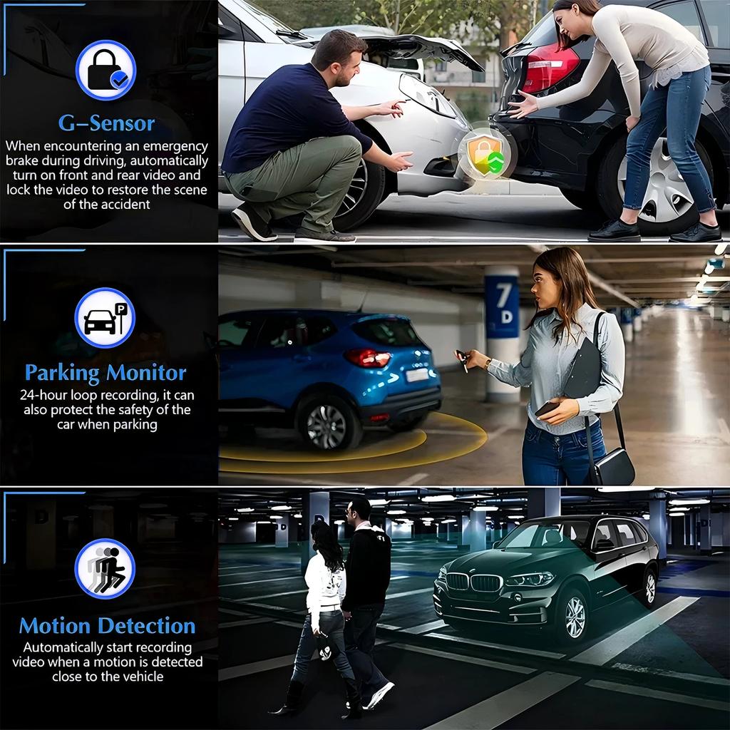 Автомобильный видеорегистратор 2K HD с WIFI DVR, автоматический регистратор, управление через приложение, черный ящик с функцией голосового управления WIFI, круглосуточный мониторинг парковки, автомобильные аксессуары