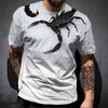 Men's Short Sleeve Scorpion 3D Printed T-Shirt Fashion Personality Carnivorous Unisex Couple Casual Round Neck Pullover