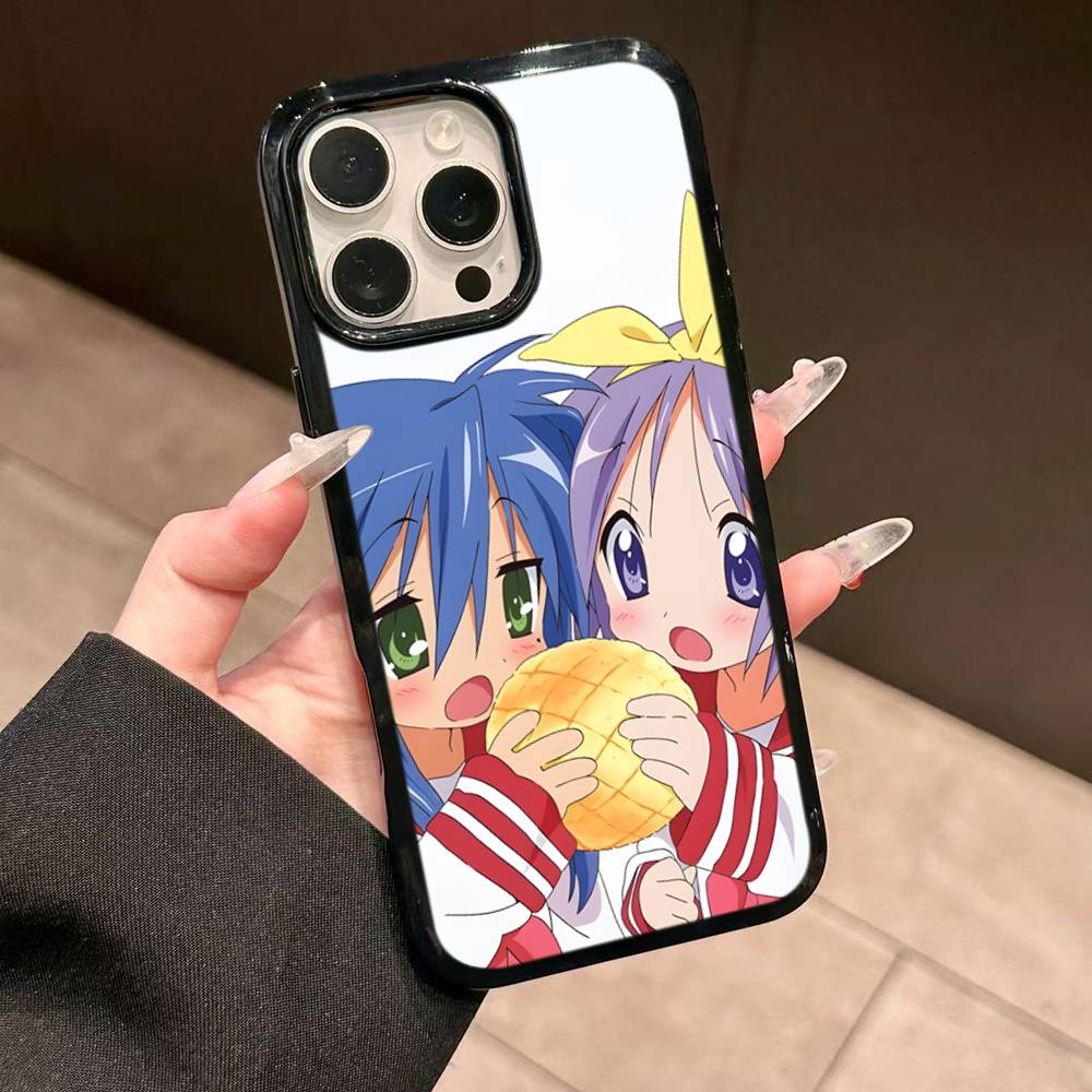 K-Konata Izumi Счастливая S-Звезда Для IPhone 11 12 13 14 15 16 17 Pro Max Plus Ударопрочные Задние Чехлы для Телефона из ТПУ+ПК