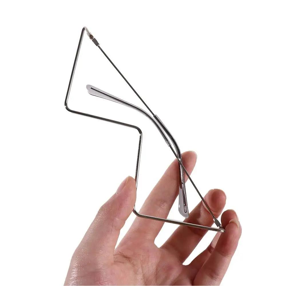 Золотая Металлическая Треугольная Оправа для Очков Женская Модная Декоративная Оправа Стильные Женские Очки