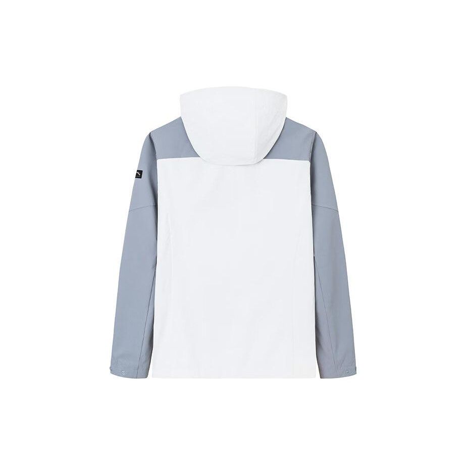 Anta Спортивная куртка Training Series Color Block с капюшоном и застежкой-молнией, мужские куртки, прозрачные, ветро-серые, дожде-серые 152427601-1