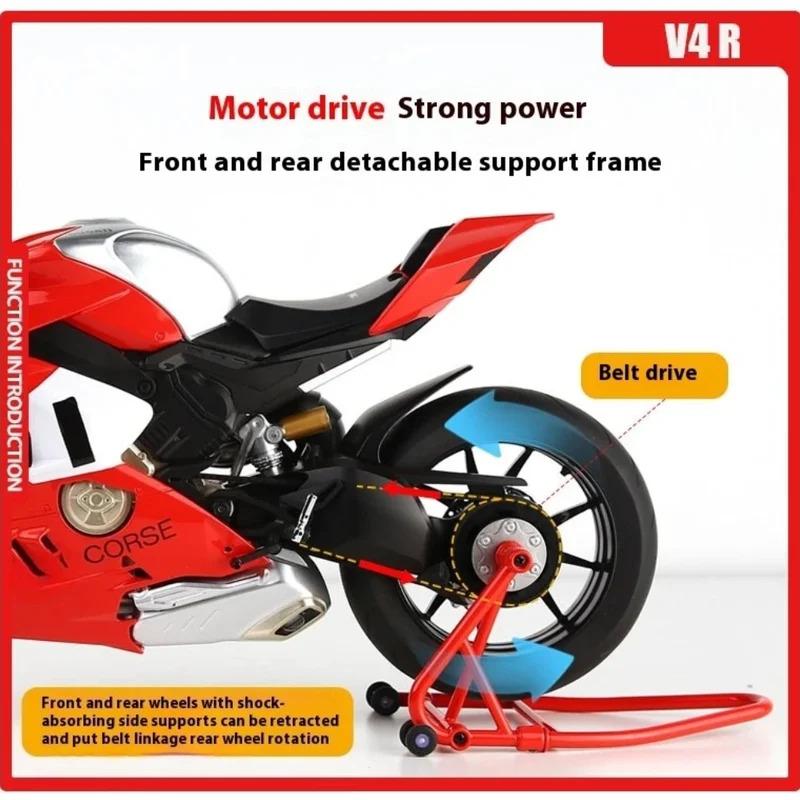 Для Ducati V4s Эффект дыма при запуске зажигания 1:6 Панигале сплав мотоцикл модель симуляции большой декоративный элемент