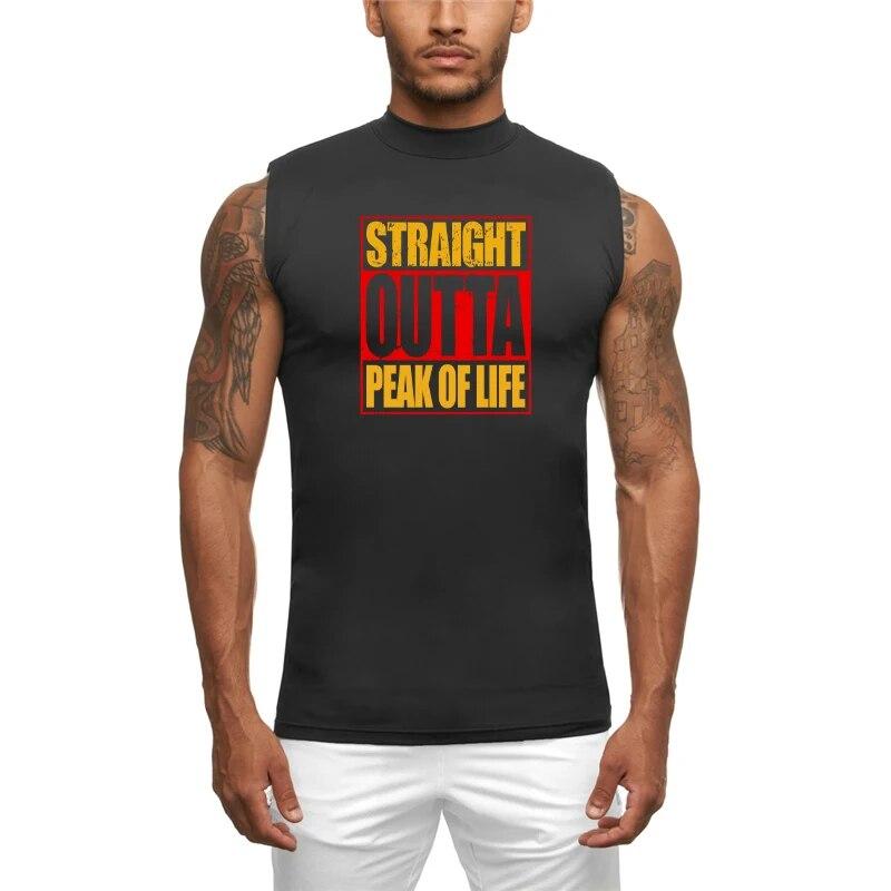 Do The Work Turtleneck Men's Quick-drying Summer New Style Gym Sports Fitness Nodybuilding Sleeveless Waistcoat Tide