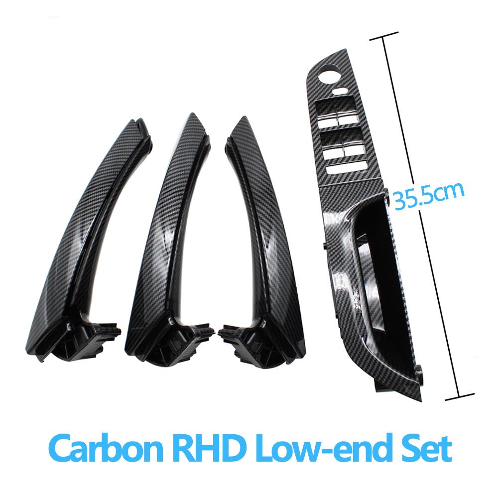 RHD правый водитель автомобилей углеродное волокно внутренняя дверная ручка подлокотник панель полный комплект для BMW 3 серии E90 E91 316 318 320 325