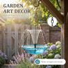 Hanging Bird Bath Garden Bird Feeder Outdoor Bath Tray with Solar Fountain Decorative Hummingbird Water Drinker Pet Supplies
