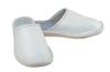 Women's covered leather slippers, white women's silent shoes 42