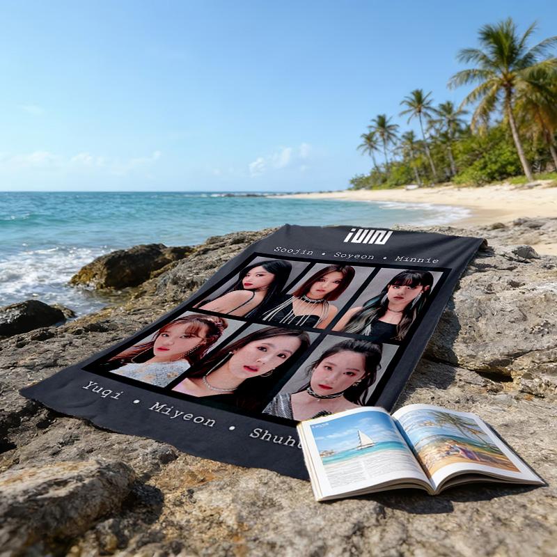 Kpop idle Colorful Dreams Quick-Dry Microfiber Beach Towel Super Soft & Absorbent for Bath, Beach, Travel Bath Time Accessory, Fan gifts