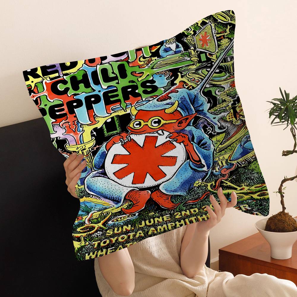 Полоса R-Red Hot C-Chili Peppers Персонализированная Наволочка Детская Спальня Декор для Дикой Вечеринки Наволочка Подарок на День Рождения Ребенка