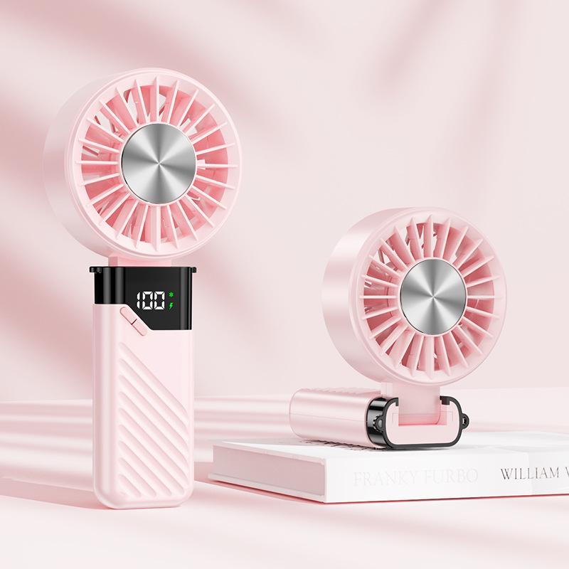 2026 Silent Mini Handheld Fan: 100-Speed Rechargeable with Cooling Ice Pack