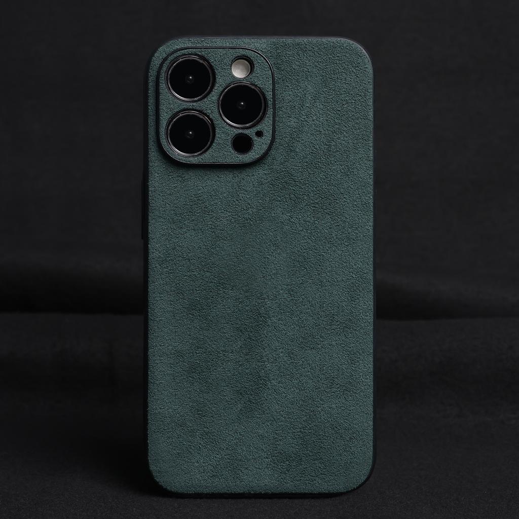 Чехол из АЛЬКАНТАРЫ для 17 Pro Max 16 15 14 13 Роскошная Искусственная Кожа Замша Суперкара Чехлы для Телефона Обложка