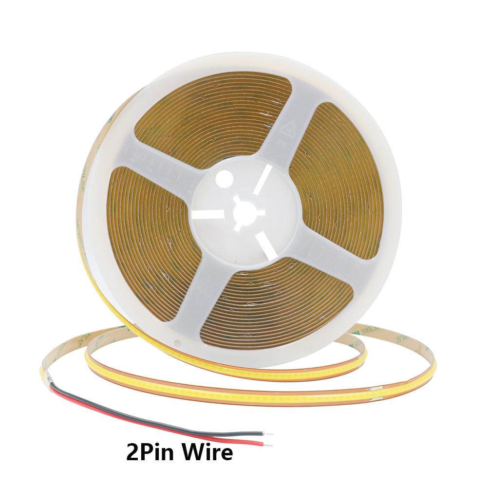 12V 24V COB LED Strip Light 528LEDs/m Cut Freely High Bright Flexible Tape 8mm PCB Linear Lighting 3000K 4000K 6000K Home Decor