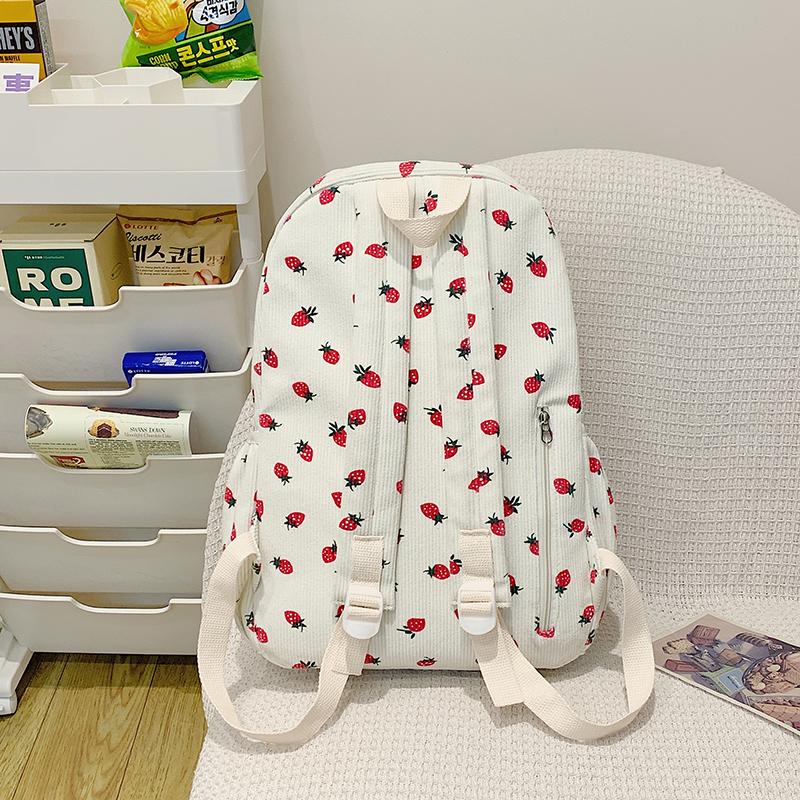 Большая вместимость школьного рюкзака с фруктовым узором