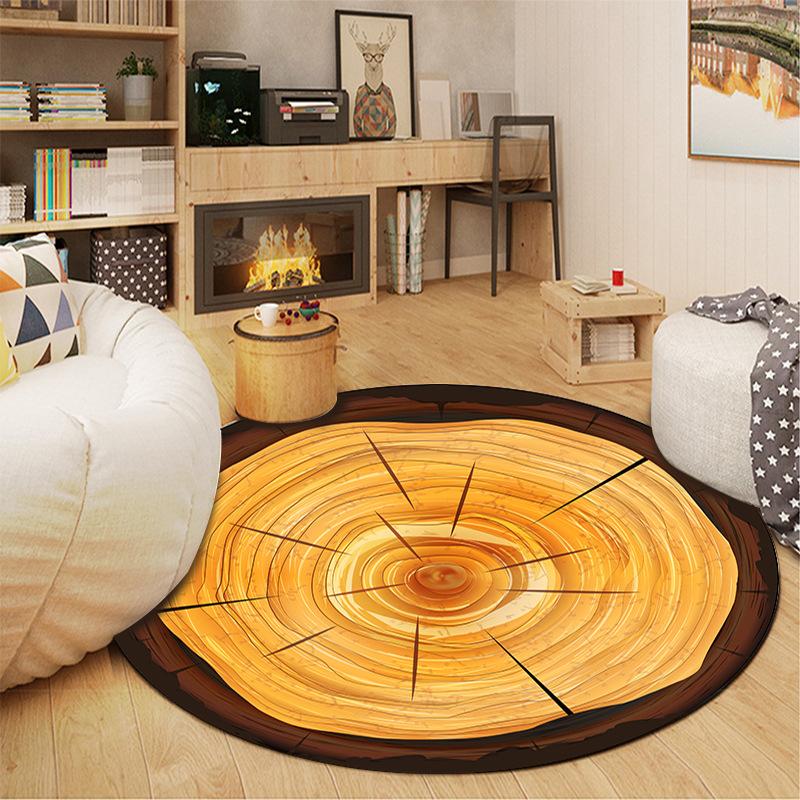 Carpet Salon Decorative Floor Mats Round Carpet Chair Sofa Bubble Kiss Tree Ring Round Carpet Bedroom Living Room Decor