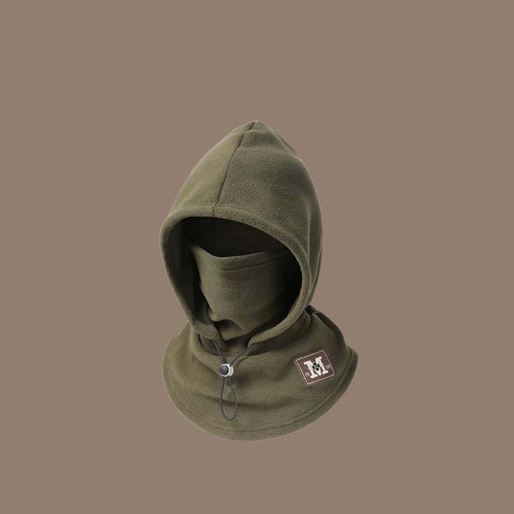 Windproof Hooded Neck Cap Drawstring Men Helmet Hat Fashion Fleece Balaclava Hat Cycling