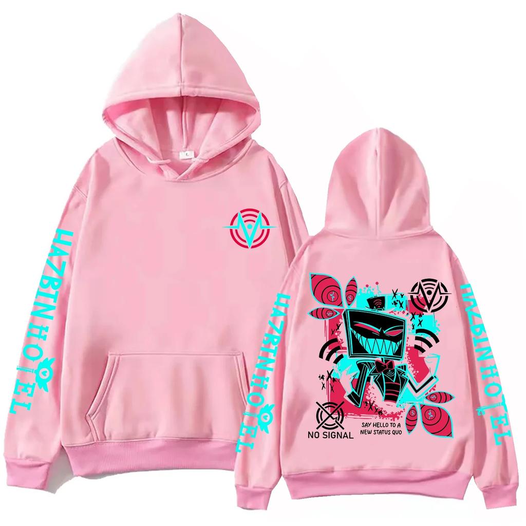 Hazbin Hotel Vox Print Hoodie Man Woman Harajuku Pullover Tops Sweatshirt