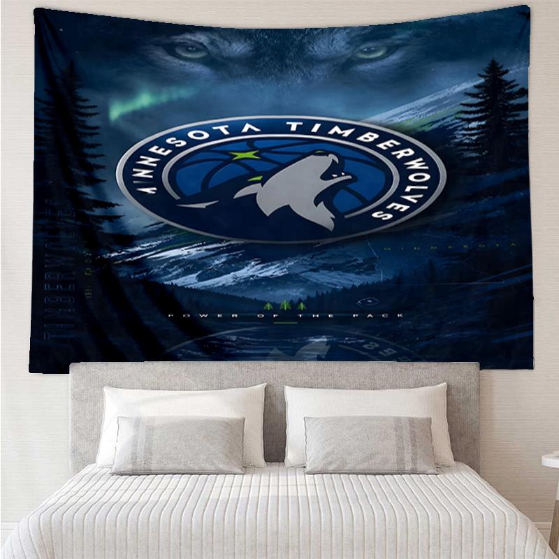 Timberwolves Logo Quick-Dry Tapestry Hanging for Bedroom,Livingroom, Playroom,Decor Art Room Wall Tapestry Holiday and Birthday Gifts