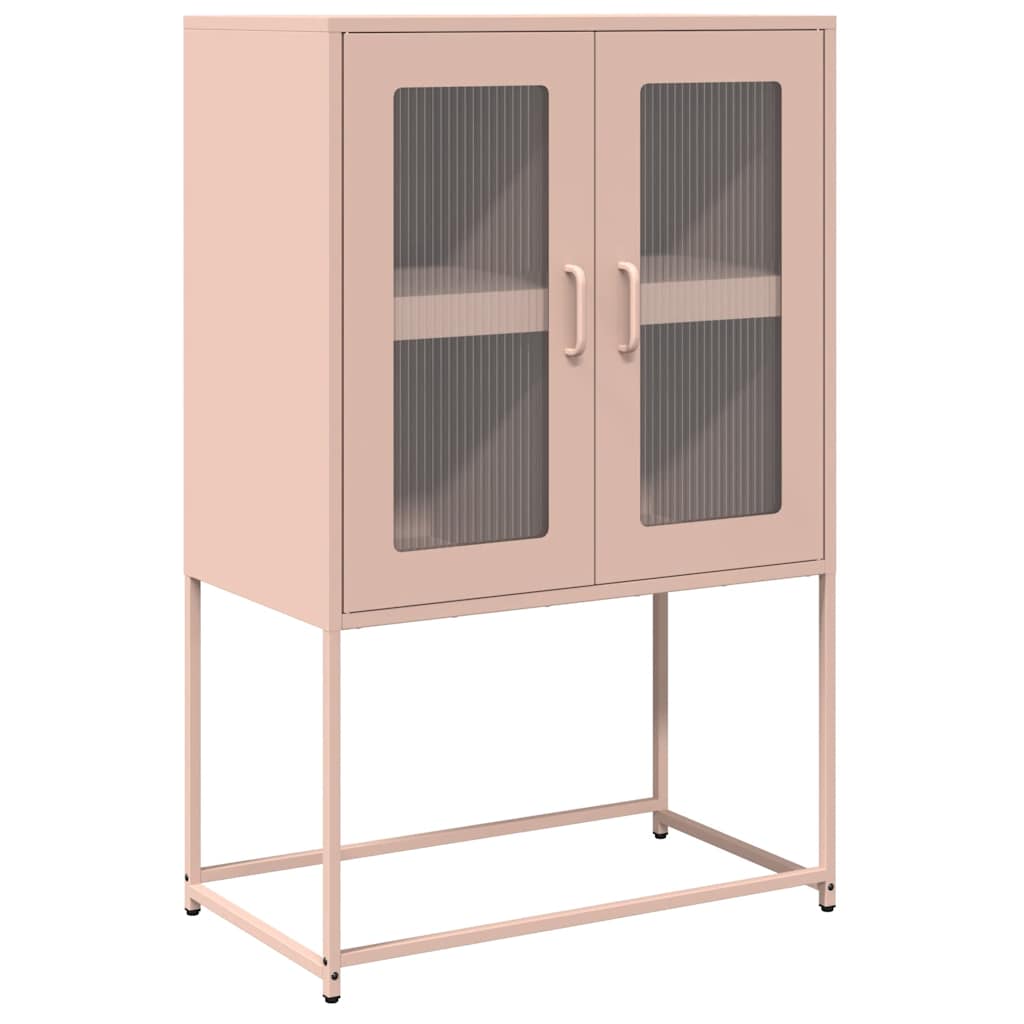 Highboard Pink 68 x 39 x 107 cm Steel