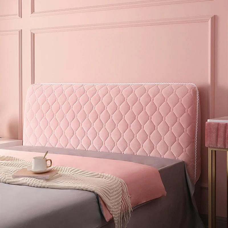Bed Headboard Cover All Inclusive Bedside Bed Head Cover Warm Soft Bed Anti-Dust Cover Thicken Head Back Protector