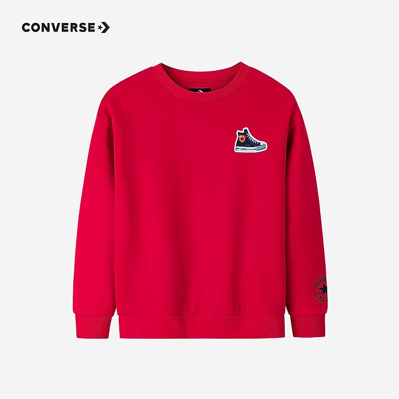 Converse Детский свитшот с начесом и круглым вырезом