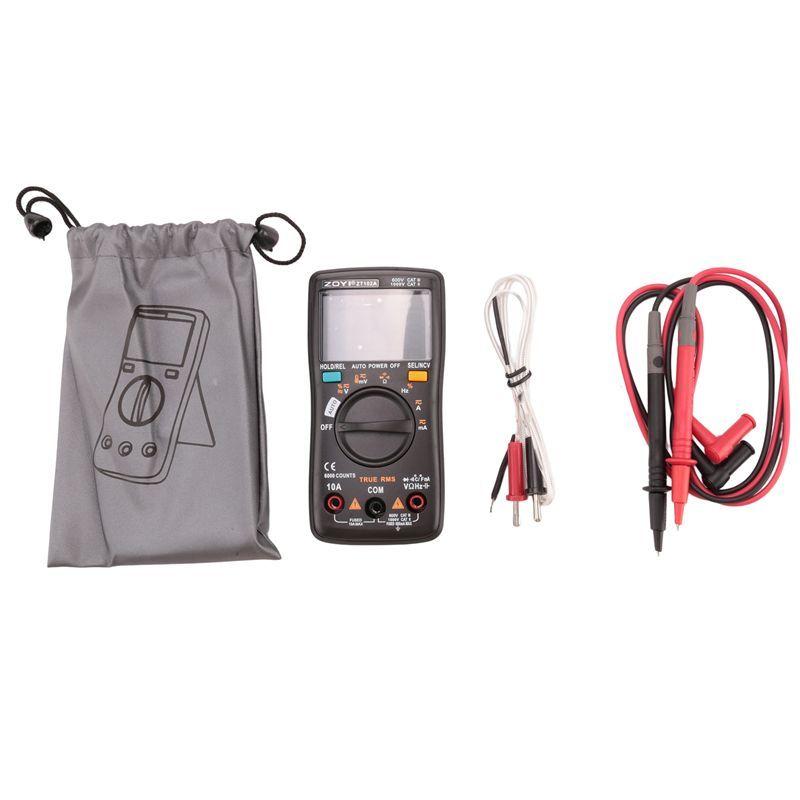Efficientt-ZOYI ZT102A Digital Multimeter 6000 Counts Auto 113D Back Light AC/DC Voltmeter Transistor Tester Frequency Diode Tem