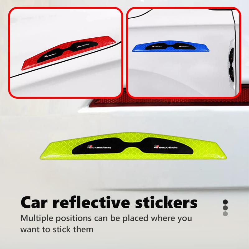 RE33For Toyota 4pcs Car Door Side Edge Anti Collision Strip Reflective Protector Sticker Auto Accessories Crown GR Sport Corolla P1