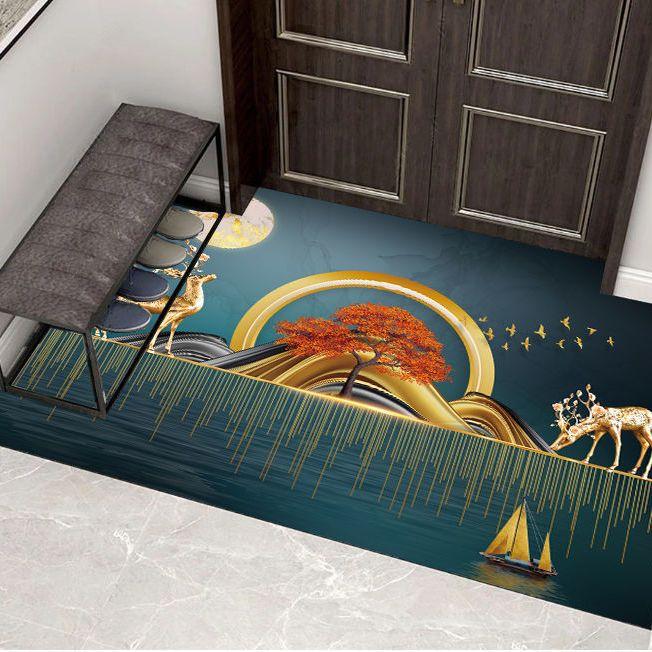 Входной коврик Напольные коврики Нескользящая основа Резиновый Приветственный придверный коврик Коврик для ванной комнаты Кухонный коврик