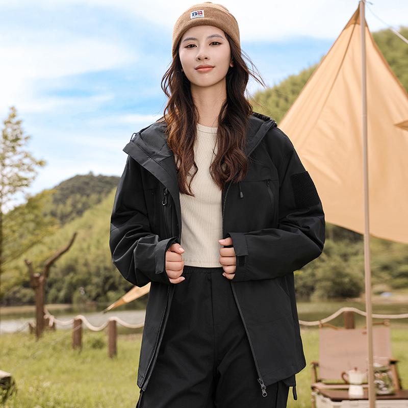Women Mens Lightweight Hooded Waterproof Rain Jacket Breathable Raincoat Shell for Outdoor Mountain Hiking