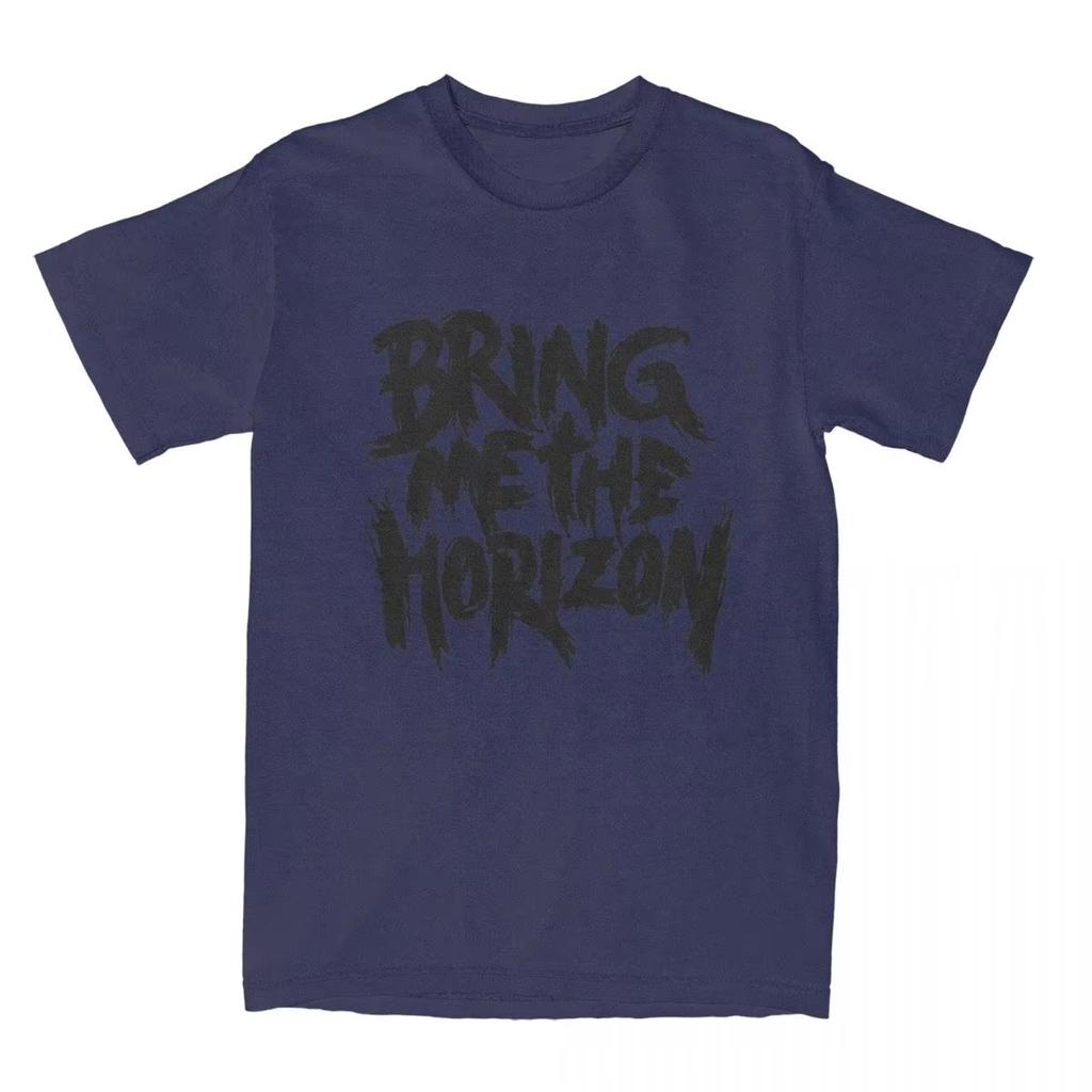 Футболка Bring My Horizon Футболка BMTH Music Футболка с коротким рукавом Y2K Забавный топ Летний хлопок Круглый вырез Очень большая Харадзюку