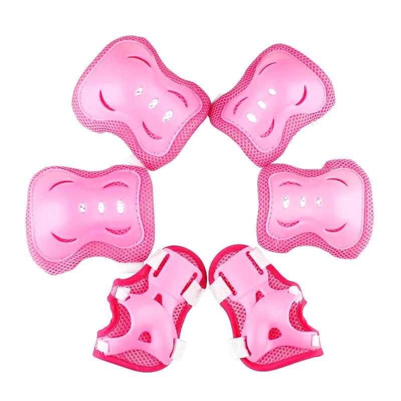 6 шт./компл. детский защитный шлем для мальчиков и девочек, наколенники, налокотники, детский велосипедный шлем для катания на коньках, защитный кожух