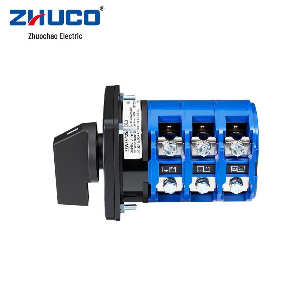 Zhuochao SZW26-125/D303.3 102 Universal 3-Position 3-Throw Changeover Switch