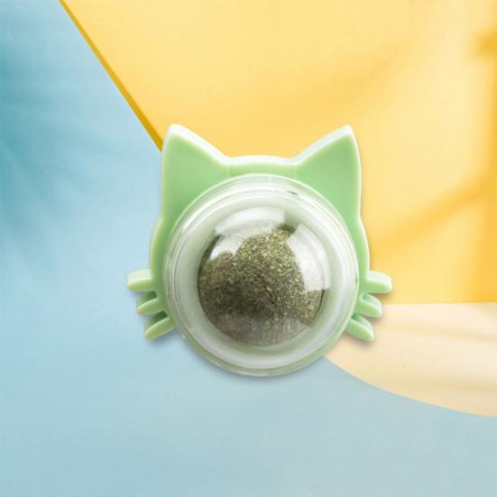 Catnip Ball Edible Catnip Ball Toy Safe Healthy Kitten Chew Teeth Cleaning Dental Toy Wall Treats Cat Lick Ball Toy for Indoor Cats