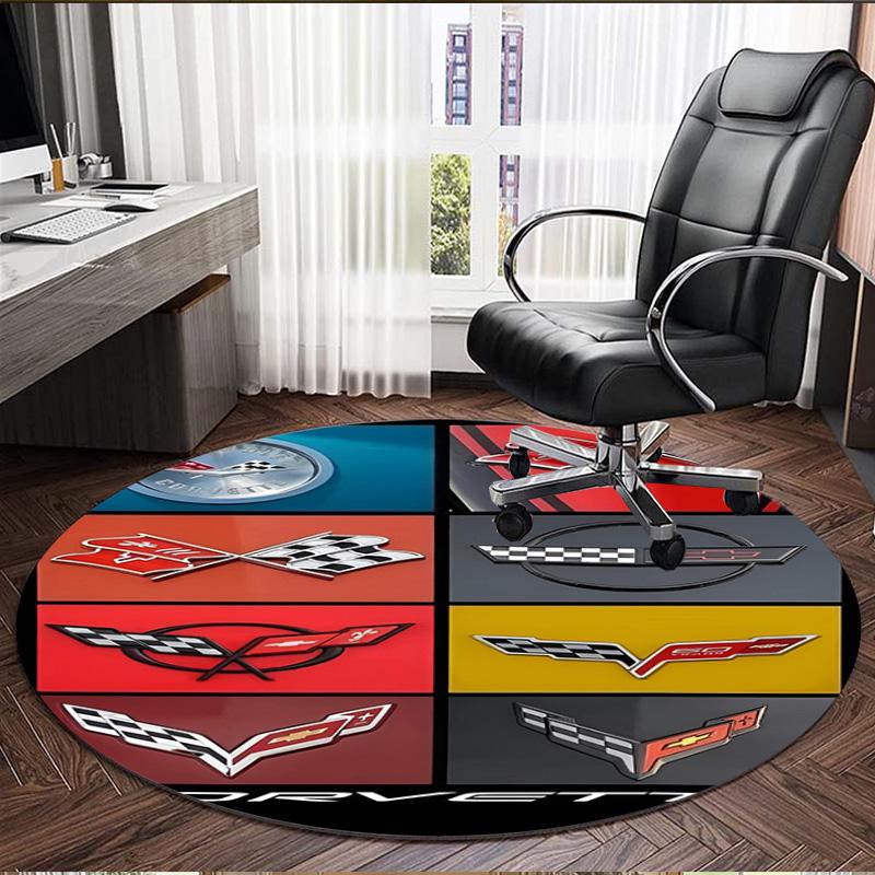 Sports car Print Round Rug, Washable Floor Carpet, For Entryway Dorm Laundry Room Office Study, Home Decor Birthday Christmas Gift