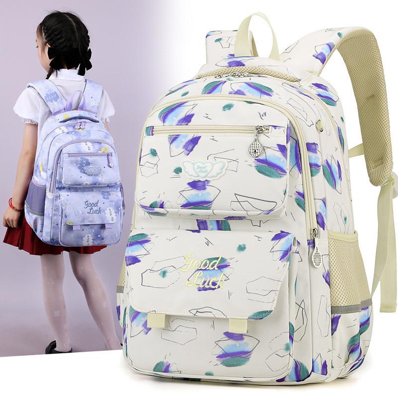 Adorable Cartoon Pattern School Backpack For Boys And Girls Grade 1-5 Durable