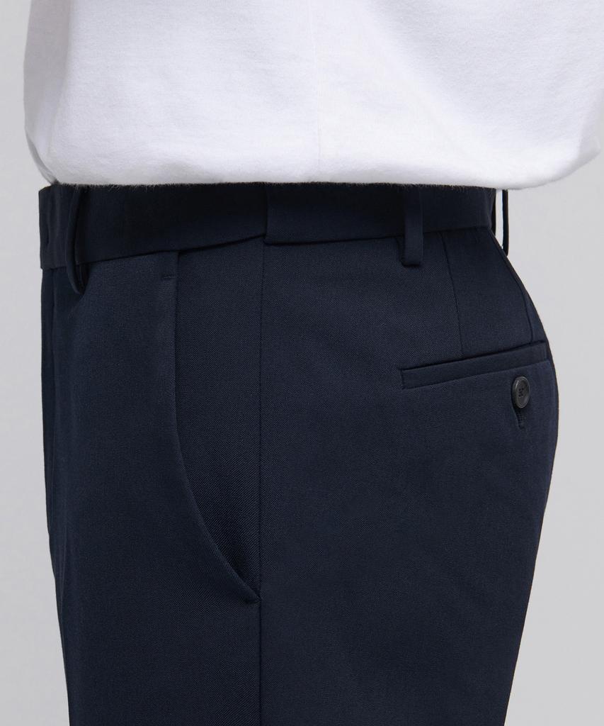 MUSINSA STANDARD Tapered Turn-Up Hidden Banding Crop Slacks [Navy]