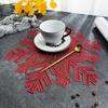 1PC Table Decorations Home Decor Stain Resistant Restaurant Decoration Thermal Insulation PVC Snowflake Meal Mat Party Supplies