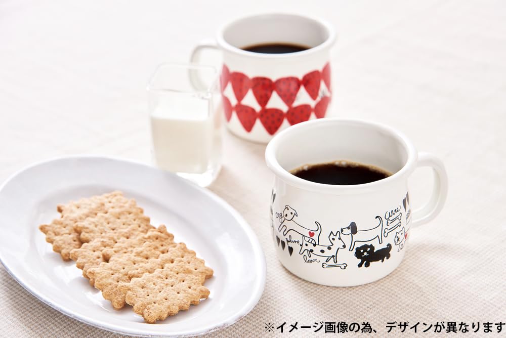 Toyo Horo Plune Enamel Mug, Mimikokomomo, Size: Approx. W12 x D9.5 x H7.5, PMA-512