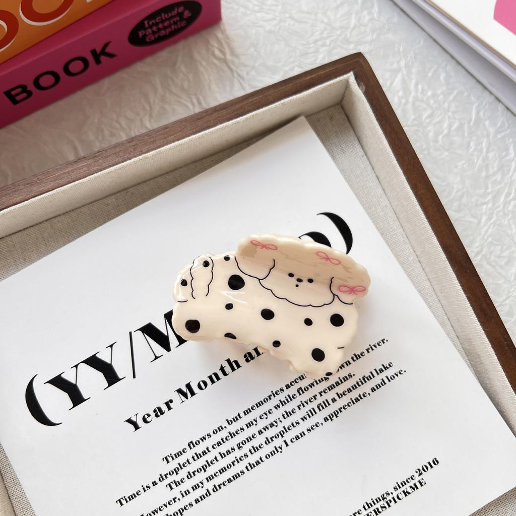 Корейский стиль Клетчатая заколка для собак Краб Щенок Пятнистая заколка для кошек Маленькая заколка для акулы Аксессуары для волос