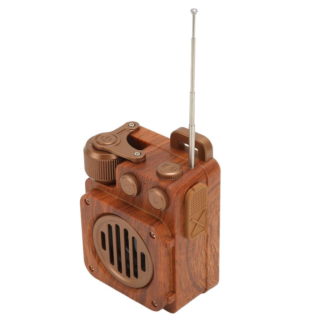 Ретро Bluetooth-динамик Радио Wood Grain HiFi Lossless Sound Поддержка U Disk Memory Card Bluetooth