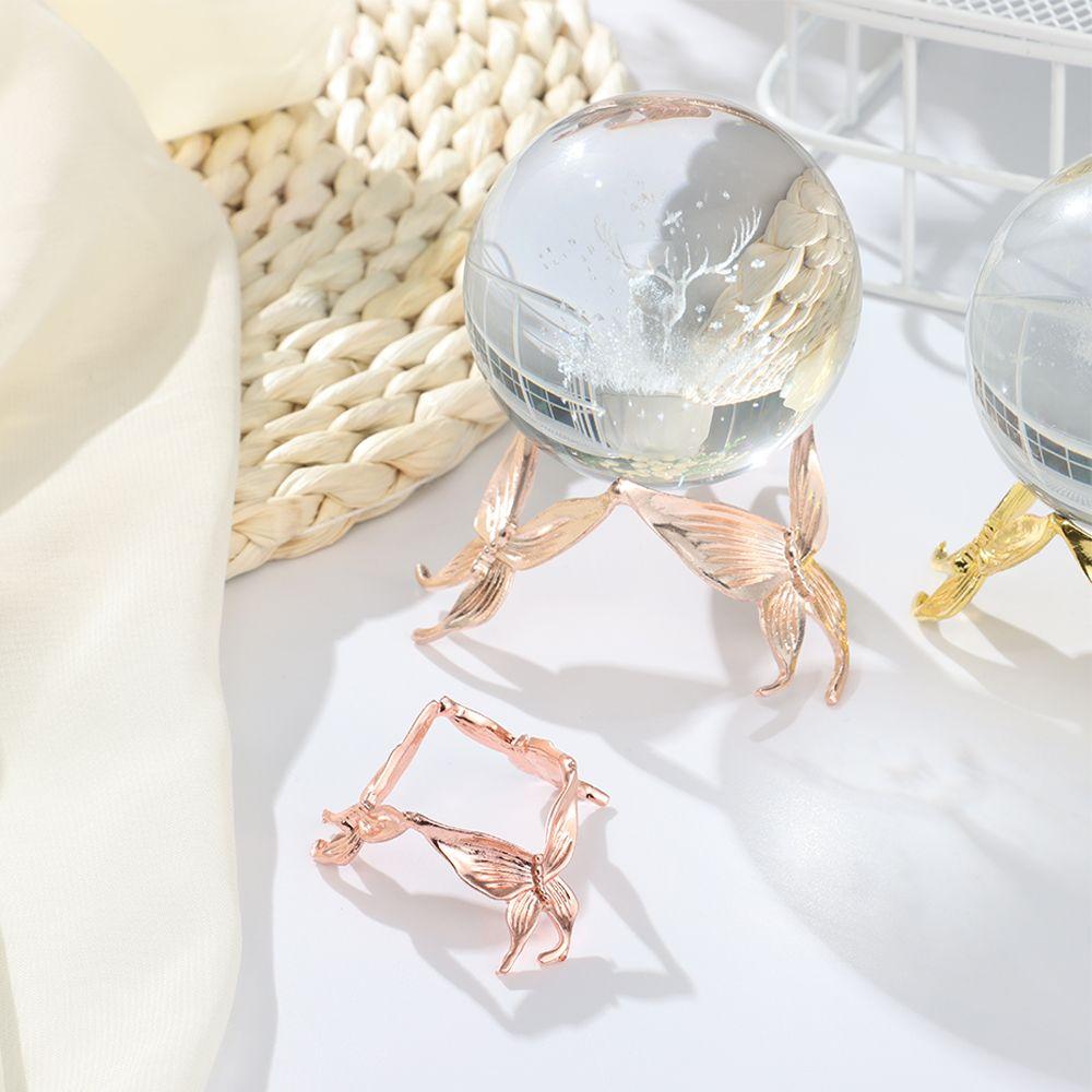 Exquisite Butterfly Display Base Holder Metal DIY Crystal Ball Display Stand Sphere Support Home Decoration Photography Props