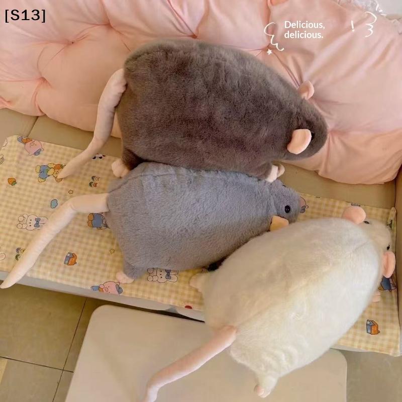 1Pcs Cartoon Flower Branch Rat Soft Oversized Animal Figure Cute Simulation Big Mouse Plush Toy Pillow Birthday Gift[Q]Q@