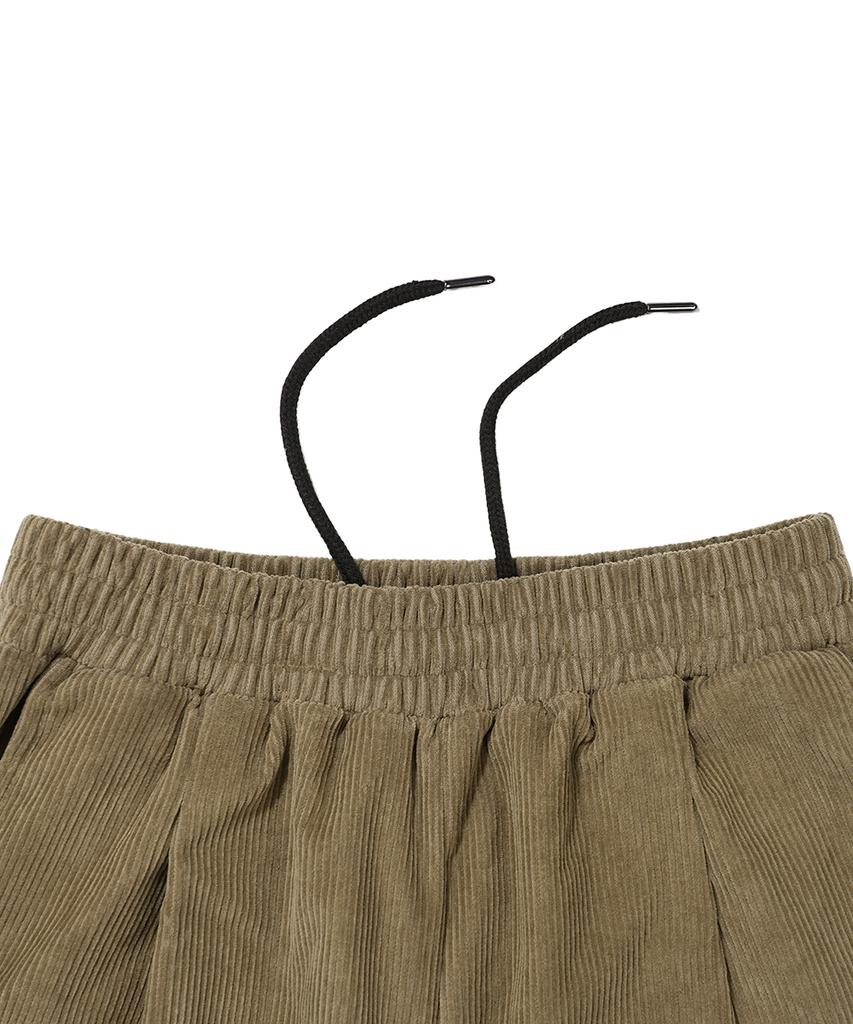 GAKKAI UNIONS One-Pleat Corduroy Balloon Pants Cocoa