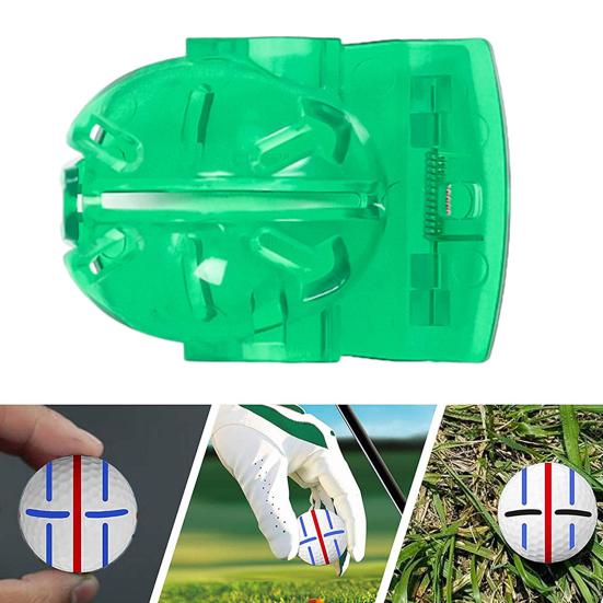 Инструмент для маркера линии мяча для гольфа, пружинный дизайн, компактный размер, портативный двусторонний мяч для гольфа, инструмент для выравнивания и маркировки, аксессуар