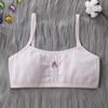 4 шт./лот, бюстгальтер для девочек-подростков, хлопковые бюстгальтеры для девочек с пряжкой сзади, дизайнерские тренировочные бюстгальтеры для девочек-подростков, дышащее детское нижнее белье для девочек