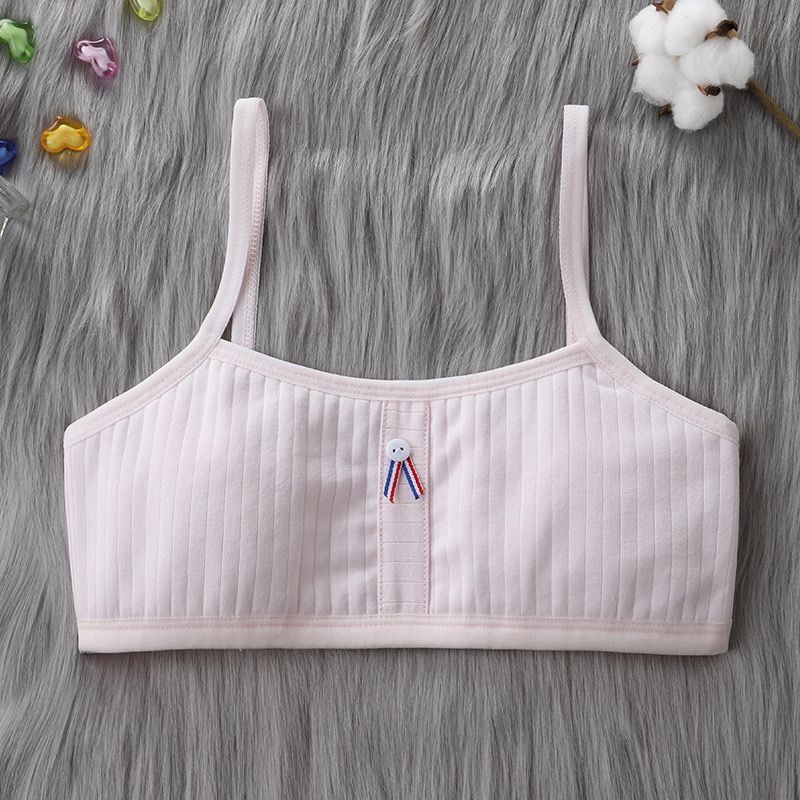 4 шт./лот, бюстгальтер для девочек-подростков, хлопковые бюстгальтеры для девочек с пряжкой сзади, дизайнерские тренировочные бюстгальтеры для девочек-подростков, дышащее детское нижнее белье для девочек